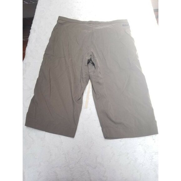 Athleta Womens Activewear Cropped Capri Pants Button Fly Drawstring Medium Brown - Picture 3 of 6